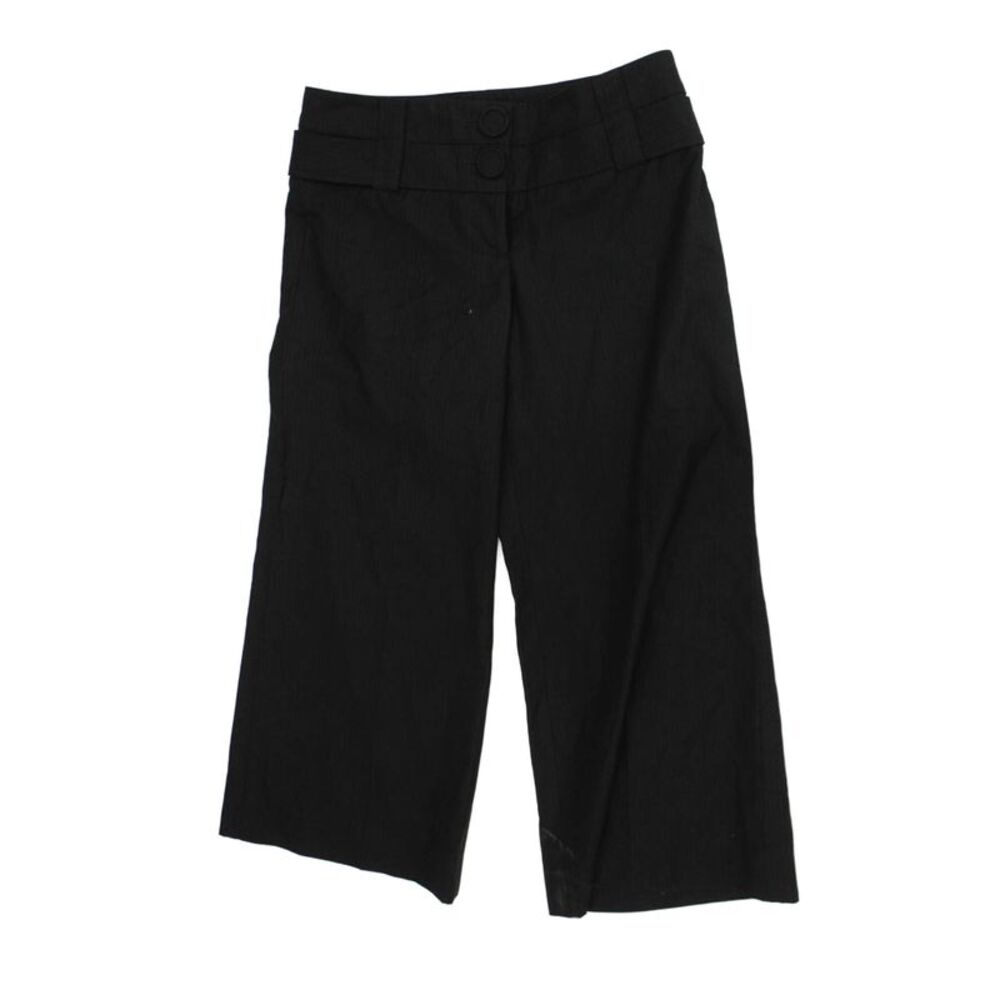 Jak & Rae Women Cropped Dress Pants Black Button 65/35 Poly Rayon Size 0